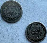 1854 O & 1891  Seated Dimes
