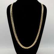 Huge 165 Gram 14 Kt Gold Plate Cuban Link Chain Necklace