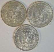 Upper end 1881, 1889, & 1898 'P' Mint Morgan Silver Dollars