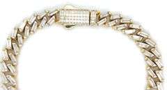 925 Sterling silver baguette cubic zirconia link bracelet