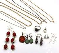 Group lot of Vintage 925 sterling silver jewelry