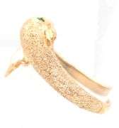 14kt Yellow gold emerald eye Dolphin ring