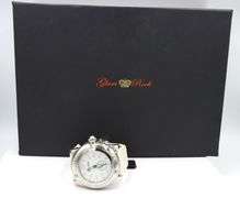 Glam Rock white dial watch with leather strap