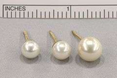Cultured Pearl Tie Tacks - Lot of 3