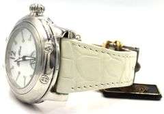 Glam Rock white dial watch with leather strap