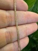 14k Yellow Gold Solid Pave Curb Link Chain 2mm Necklace 22"