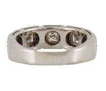 Ritani 1.00ctw Round and Princess Diamond Five Stone Frame Band Ring in 18K