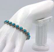Awesome 10.00CTW Round Cabochon-Cut Turquoise & Diamonds in 14K White Gold Over Sterling Silver