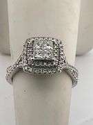 CERTIFIED LADIES 14K WHITE GOLD AND DIAMOND RING