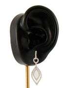 1.20ctw Diamond Double Open Marquise Shaped Dangle Earrings in 18K