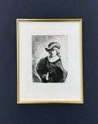 Extremely Rare and Collectible Antique Etching After Rembrandt, c. 1880