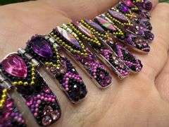 Original Handmade Mosaico Necklace & Earring Set 925 Sterling Silver Mexico Artistic Jewelry