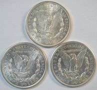 Flashy near mint 1921 P-D-S Morgan Silver Dollars