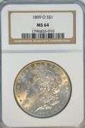 Blazing essentially Gem BU 1899-O Morgan Silver Dollar. NGC MS64