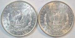 Choice BU 1882 & 1888 'P' Mint Morgan Silver Dollars