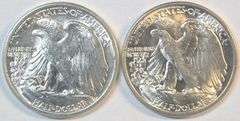 2 Diff. Fully Struck Gem BU Walking Liberty Half Dollars: 1941 & 1943