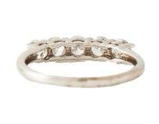 1.00ctw Round Diamond Five Stone Wedding Band Ring in 14K