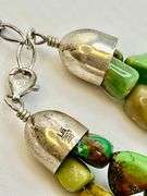 Jay King DTR 925 Sterling Silver Mojave Green Turquoise Beads Double Strand Necklace