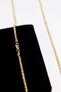 14K Yellow Gold 2.4mm Solid Rope Chain 20 Inch