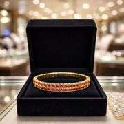 24K Gold Embellished Ruby-Tone Swarovski Crystal Bracelet