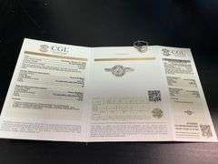 CERTIFIED AMAZING 14K WHITE GOLD AND DIAMOND RING