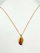 14KT Yellow Gold Filled Tiger Eye Drop pendant Necklace