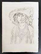 Very rare Henri Matisse etching signed in the plate, C.1920, from the series of Cinquante Dessins