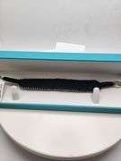 Elegant Sterling Silver Turquoise Bracelet woven in Fine Cloth