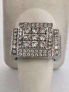 MEN'S CERTIFIED 14K WHITE GOLD DIAMOND RING