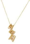 1.30ctw Round Diamond Zigzag Pendant Necklace in 14K