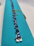 A true statement of elegance of Tanzanite Bracelet in Silver – GGA Certified. Set in lustrous silver