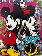 Playful Character Artwork on Canvas by Jozza Jozza Blue Skirt