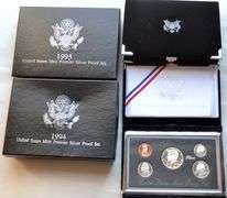 1993 &1994 US Mint Premier Silver Proof Sets