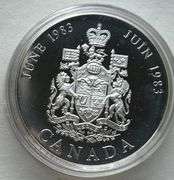 1983 Dianas Visit to Canada Proof Sterling Silver Medal,