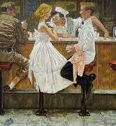 Exclusive Norman Rockwell Signed Limited Edition Lithograph "After The Prom" with Pubilshers Certifi