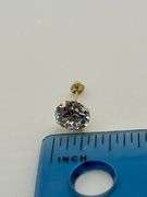 14KT White Gold Two Carat CZ Stud Earrings
