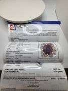 Very fine one Cabochon Ruby 18.65 CW and Sapphire ring in silver 14k gold plated