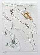 Highly Collectible and Rare Salvador Dali Hand-signed Original Engraving