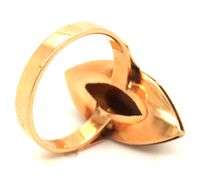 Uniquely designed 18k YG Tigers Eye Ring