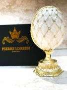 Beige Fabergé-Style Imperial Trinket Egg