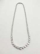 925 Sterling Silver Gratuated Tennis CZ Necklace