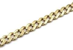 14kt Yellow gold Solid curb chain necklace