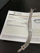 CERTIFIED 14K WHITE GOLD DIAMOND BRACELET