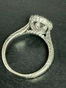 CERTIFIED AMAZING 14K WHITE GOLD AND DIAMOND RING