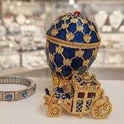 24k Gold-Plated Russian Empress Carriage with Austrian Crystals