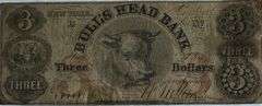 $3 Bulls Head Bank 1865 NY Note