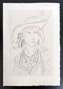 Very rare Henri Matisse etching signed in the plate, C.1920, from the series of Cinquante Dessins