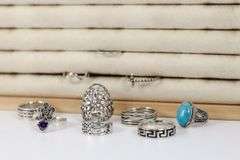 Sterling Silver Curated Ring Assortment Various Sizes & Styles (10 Ring Lot)