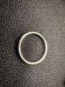 10k White Solid Gold 2mm Domed Plain Men's Women's Wedding Band Size 8