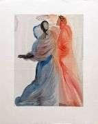 Collectible Original Color Engraving by Salvador Dali from The Divine Comedy